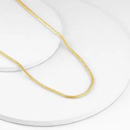 GIVA 92.5 Sterling Silver Gold Close Wave Chain for Men-image-2