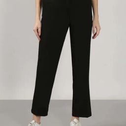 Vero Moda Jet Black Slim Fit Trousers-picture-4