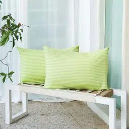 Fabindia Nile Green Cotton 92 TC Pillow Cover - Set of 2-image-41