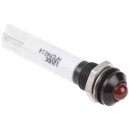 RS PRO Orange Panel Mount Indicator 10.8-13.2V DC, Mounting Hole Size 8 mm, IP Rating IP67, Model No 8432474-34