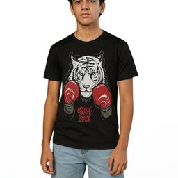 TeeSlix Unisex Black Tshirts-image-91