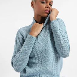 Campus Sutra Blue Full Sleeves Sweater-16