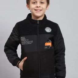 Monte Carlo Kids Black Printed Full Sleeves Jacket-image-94