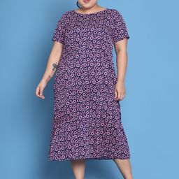theRebelinme Women Graphic Printed A-Line Midi Dress-picture-18