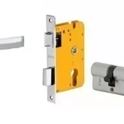 Dorset 60 mm Lever Handle Lock Set With Both Side Key Cylinder Patina HL QU-12