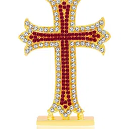 Kulin Metal Cross Stand With Artificial Diamond Idol-image-62