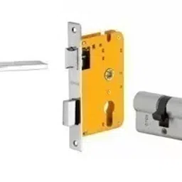 Dorset 60 mm Lever Handle Lock Set With Both Side Key Cylinder Stainless Steel HL CO-34