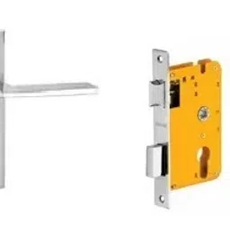 Dorset Silver Chrome Lever Handle Lock Set With Mortise Latch HL CO-38