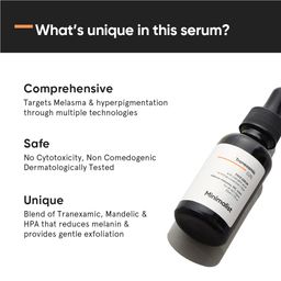 Minimalist 3% Tranexamic Acid Face Serum for Melasma, Pigmentation, Erythema & Acne Scars | Face Serum with HPA to Remove Melasma & Post Inflammatory Hyperpigmentation or Erythema (PIH & PIE) | 30 ml image 3