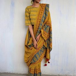 Pinkcity Trade World Floral Pure Cotton Saree-picture-35