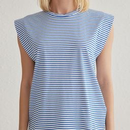 Trendyol Women Striped V-Neck Cut Outs T-shirt-picture-27