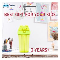FunBlast Two Partition Sipper Bottle with Straw  Random Color image 4