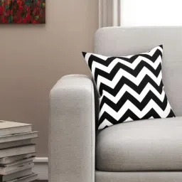 SEJ by Nisha Gupta Black & White Cushion Covers - Set of 1-image-80
