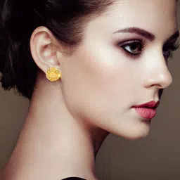 DIVASTRI Set Of 2 Gold-Plated Circular Studs Earrings-66