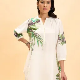 Marigold Lane Green Cotton Regular Fit Printed Tunic-image-79
