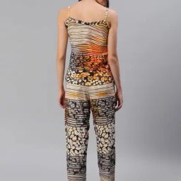 Cation Multicolor Printed Top With Pyjamas image 2