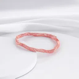 GIVA 92.5 Sterling Silver Rose Gold Flexi Adjustable Bracelet-image-5