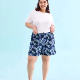Go Colors! Navy Cotton Printed Shorts-picture-29
