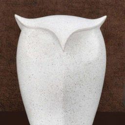 @home White Resin Owl Face Showpiece-image-67