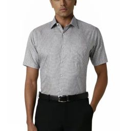 Van Heusen Grey Regular Fit Checks Shirt-image-86