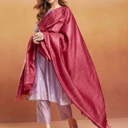 Fabindia Maroon Woven Pattern Stole-picture-27