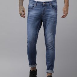 SPYKAR Men Blue Kano Slim Fit Mid-Rise Tapered Leg Light Fade Stretchable Jeans-image-53