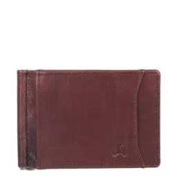 Mochi Maroon Solid Bi-Fold Wallet for Men-16