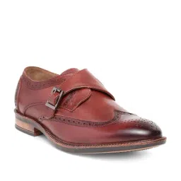 Teakwood Leathers Men's Wine Monk Shoes-image-71