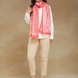 Fabindia Pink Printed Stole-picture-37