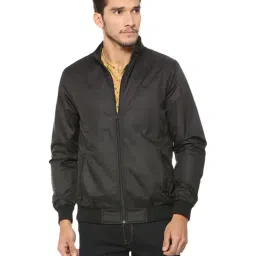 Allen Solly Black Full Sleeves Mandarin Collar Jacket-picture-16