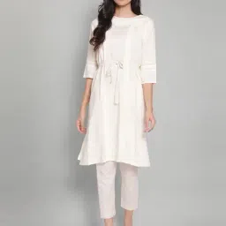 W White Straight Kurta-image-72