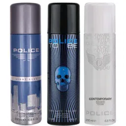 Police Light Blue, To Be Man & Contemporary Deo Combo Set-0