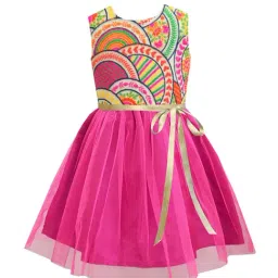 A.T.U.N. Fuchsia Embroidered Dress-image-66