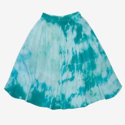 Kiddopanti Kids Green Tie & Dye Skirt-image-102