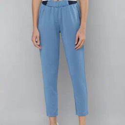 ALCIS Blue Slim Fit Track Pants-image-3