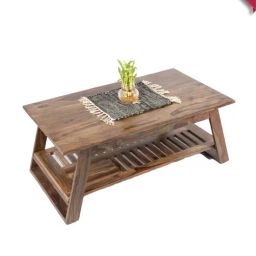 Ikiriya Alison Brown Wood Coffee Table Teak Finish-image-99