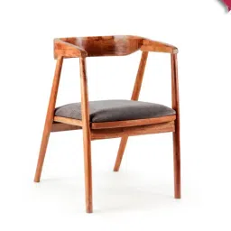 ExclusiveLane Fiesta Beige Acacia Wood Handcrafted Arm Chair Natural Finish-24