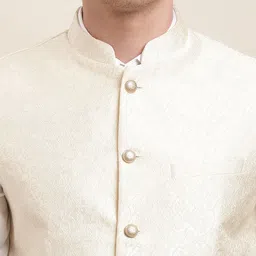 Turtle Men Woven Design Nehru Jacket image 2