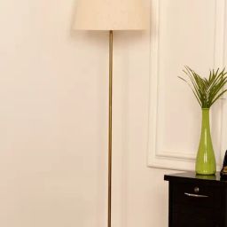 Divine Trends Gold Aluminium Floor Lamp with Lampshade-image-33