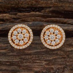 Kushal's Fashion Jewellery White CZ-Jewellery Polished Zircon Stud Earrings-picture-31
