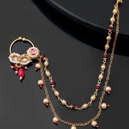 Voylla Gold Kundan Elegance The Maharani Nath-picture-8