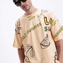 Kook N Keech Printed Oversize Pure Cotton T-shirt-image-48