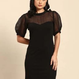 Qurvii Black Casual Dress-image-77