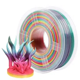 FiLAMONT 3D Printer Filament Pla Silk 1.75 mm Diameter, Silk Rainbow-19