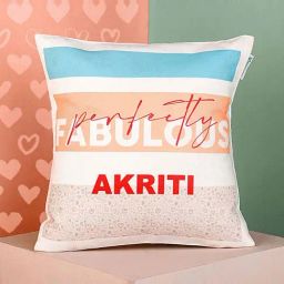 FNP Multicolor Polyester Personalised Perfectly Fabulous Cushion-92