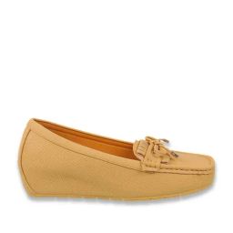 Metro Women's Yellow Wedge Loafers-image-48