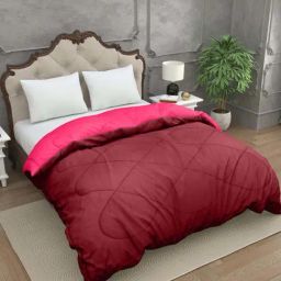 JaipurFabric Maroon & Pink Cotton 300 GSM Double Bed Comforter-14