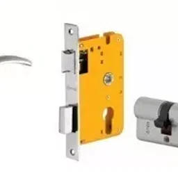 Dorset 60 mm Lever Handle Lock Set With Both Side Key Cylinder Stainless Steel HL SER-15