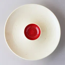 BlackCarrot Red & White Stoneware Premium Chip & Dip Platter-image-64