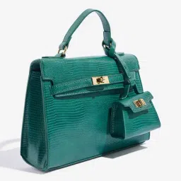 Westside Green Textured Sling Bag-10